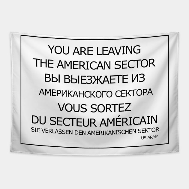 American Cold War sign Tapestry by AidanMDesigns