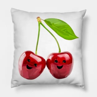 Cheery Pair of Red Cherries Pillow