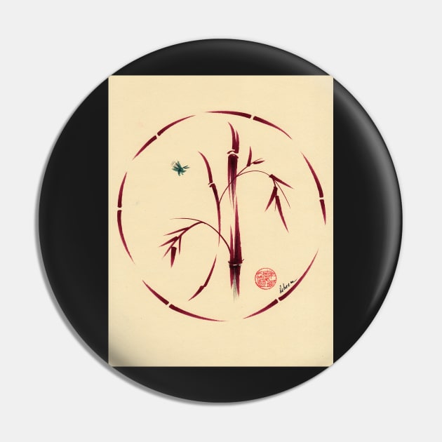 Sacred Circle - Original Enso Zen Painting Pin by tranquilwaters