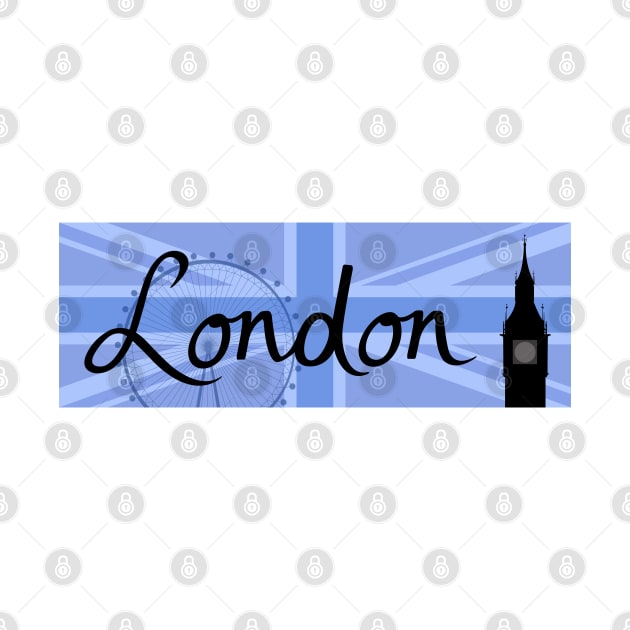 London Script Design on Union Flag by NataliePaskell