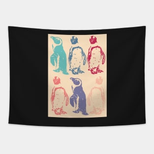 Troop of tropical penguins Tapestry