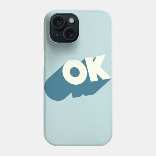 OK //// Ok Logo Blocky Design #3 Phone Case