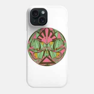 Pink Mint Sunrise Abstract Butterfly Phone Case