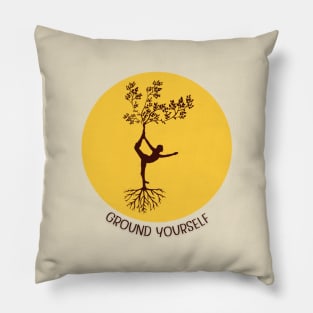 Yoga workout-nature Pillow