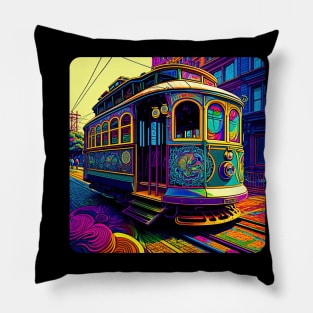 San Francisco Cable Car v1 square (no text) Pillow