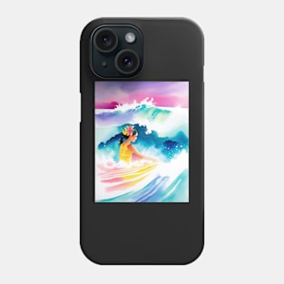 Girl in the Ocean Phone Case