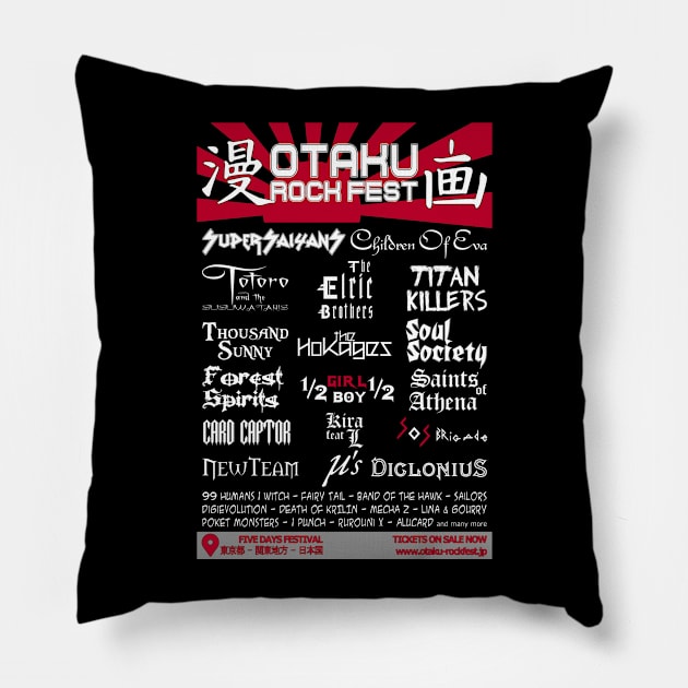 Otaku Rock Fest Pillow by EagleFlyFree