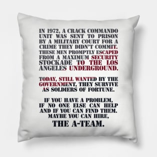 The A-Team Intro Pillow