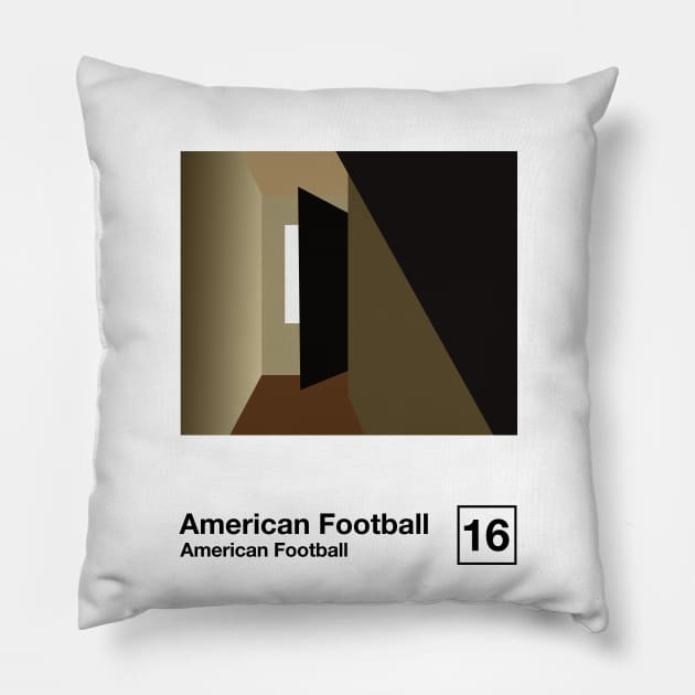 American Football / Minimalist Graphic Poster Art Design Pillow by saudade