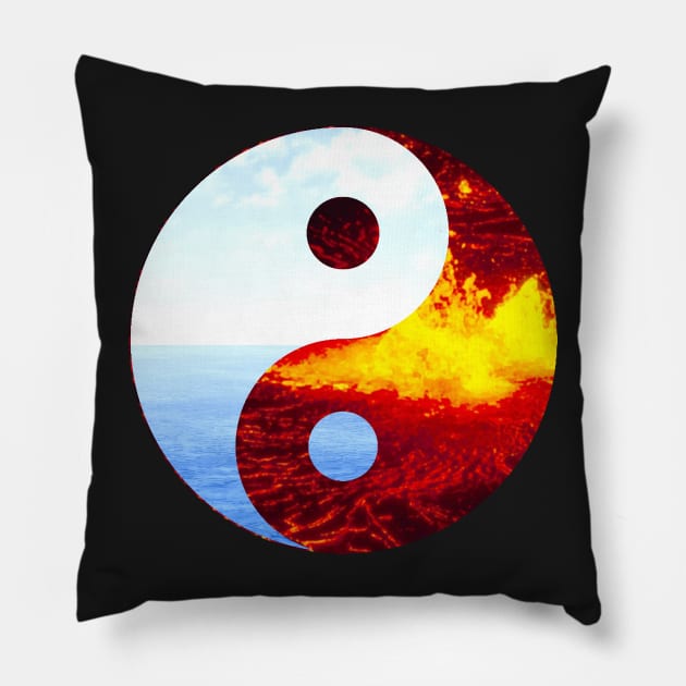 Fire-Water Yin-Yang Pillow by dogbone42