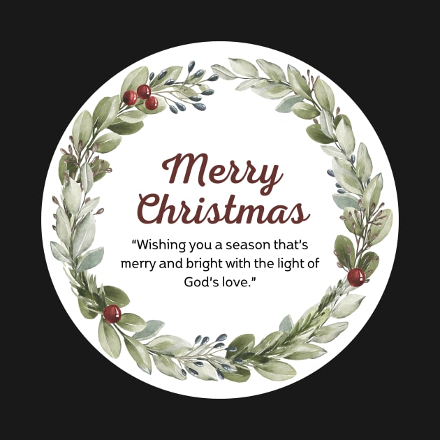 Merry Christmas Round Sticker 34 by LD-LailaDesign