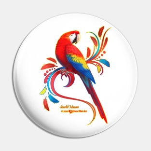 Scarlet Macaw Pin