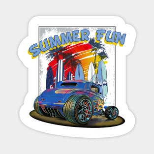 Summer Fun - Hot Rods Magnet