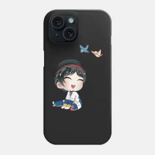 Smiling Neige LeBlanche Chibi with Birds Phone Case