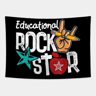 Educational Rockstar Teacher Gift Back to School Gift Tapestry