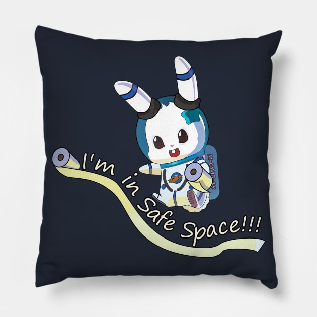 Bunny Girl in Safe Space Pillow by Myanko