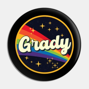 Grady // Rainbow In Space Vintage Style Pin