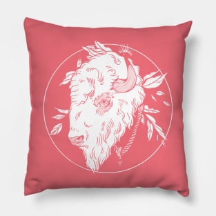 Bison Head Pillow