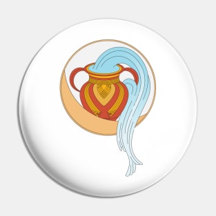 Aquarius Zodiac Sign Astrology Pin