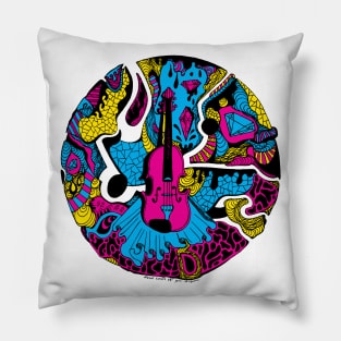 CMYK Circle of Music Pillow