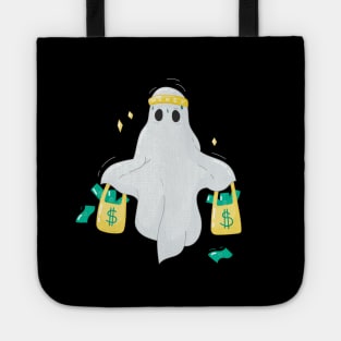 Ghost with money bag Tote