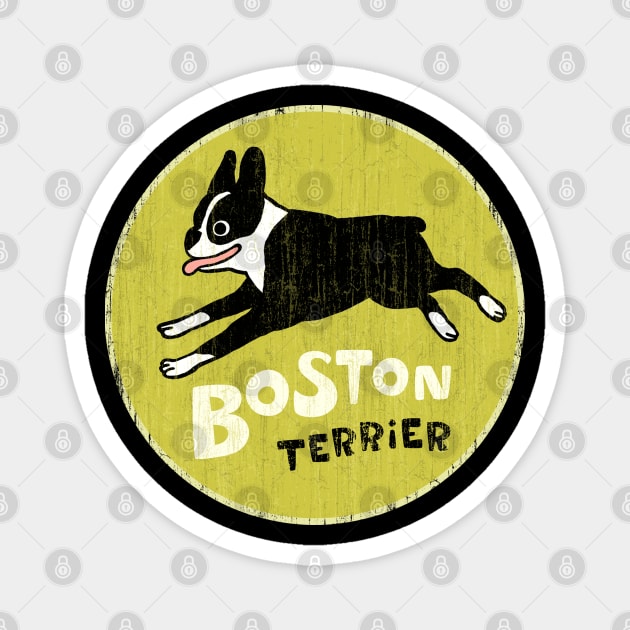 Vintage Style Boston Terrier Magnet by Coffee Squirrel