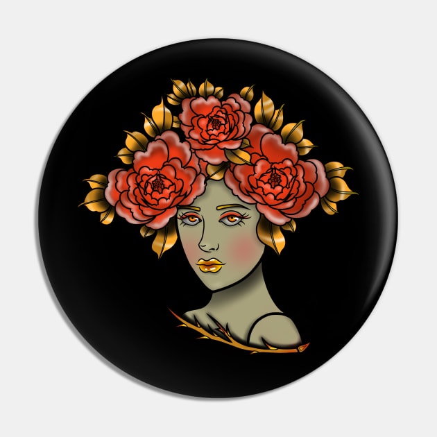 Zombie girl Pin by Evgenia