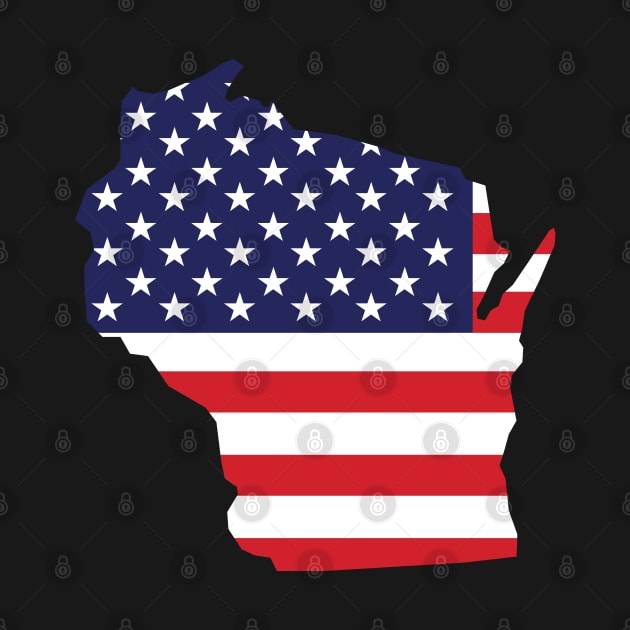 Wisconsin State Shaped Flag Background by anonopinion