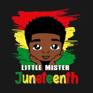 Kids Little Mister Juneteenth Black Boy Toddler Prince T-Shirt