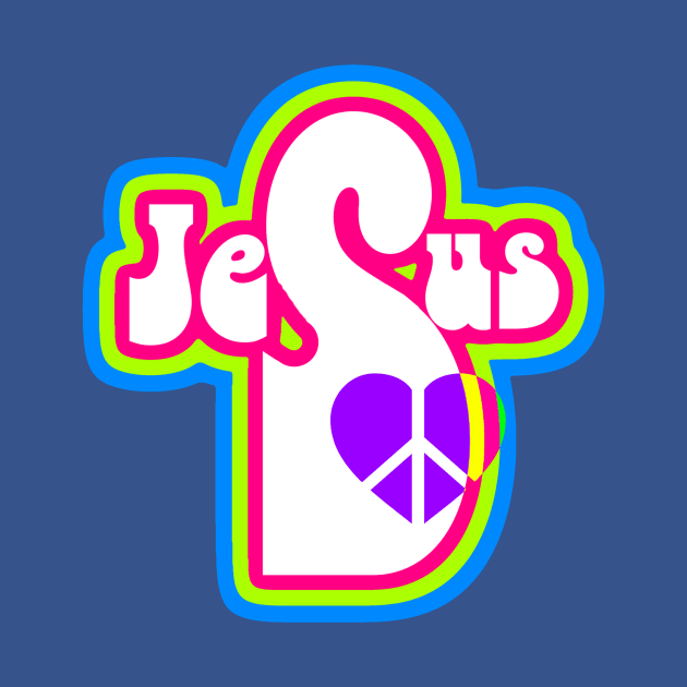 Jesus Cross Purple Peace sign by AlondraHanley