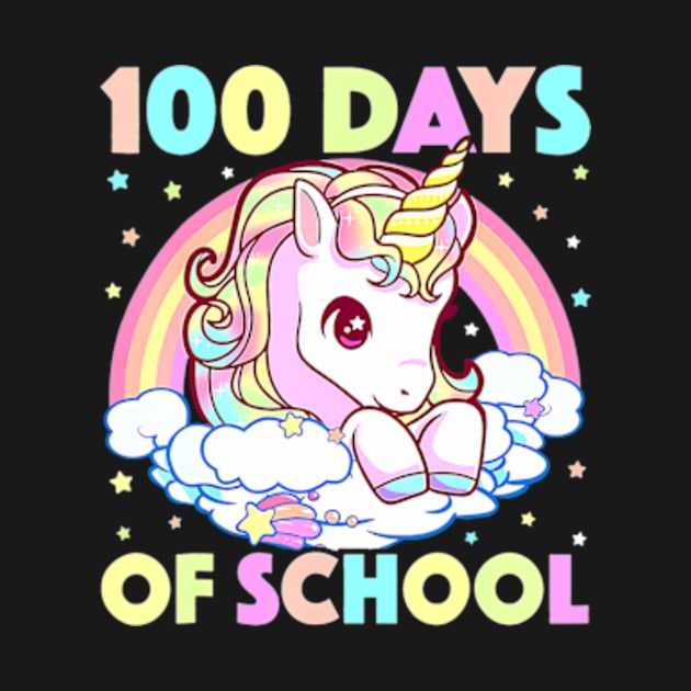 100 Days Of School Unicorn Girls Teacher 100th Day Of School by Cristian Torres