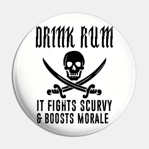 Drink Rum Pin by RightBrainIndustries