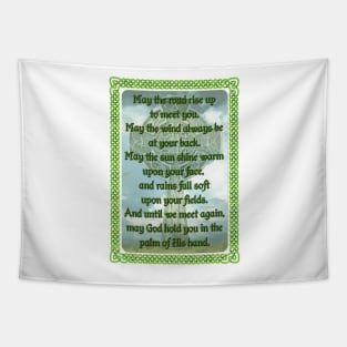 Green Irish Blessing Tapestry