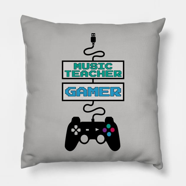 Music Teacher Gamer Pillow by jeric020290