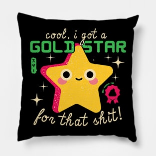 Golden Star Pillow