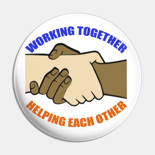 working together & helping stickers Pin