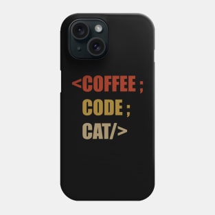 COFFEE CODE CAT Phone Case