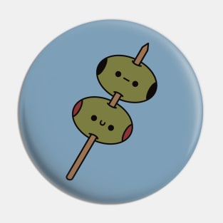 Cute Olives On Skewer - Kawaii Olives Pin