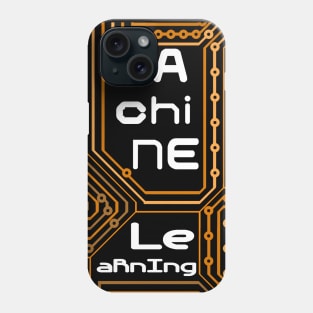 Machine Learning Circuit Board | Orange White Phone Case