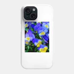 Pansies - Blue and Yellow Phone Case