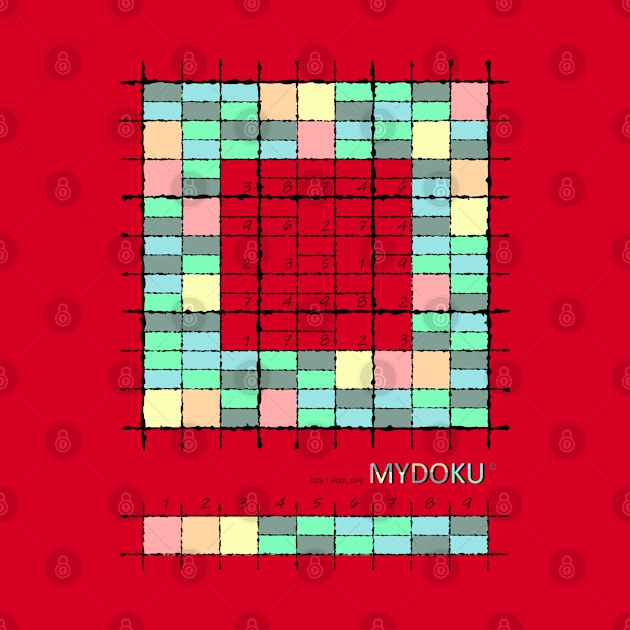 Mydoku_003_H001_003_F: Sudoku, Sudoku coloring, logic, logic puzzle, holiday puzzle, fun, away from screen by Mydoku