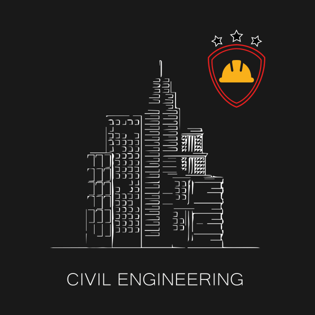 Civil engineering text, logo, and buildings by PrisDesign99