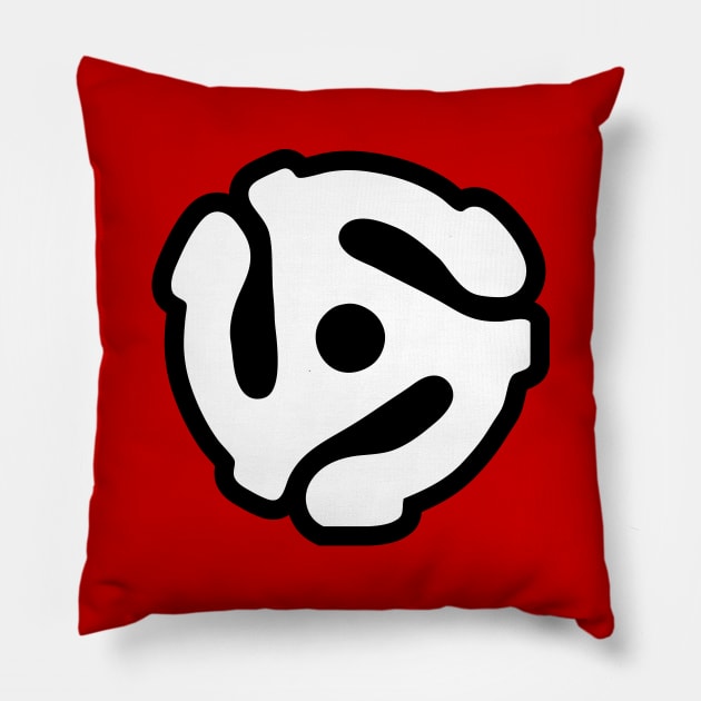 45 rpm vinyl adapter Pillow by forgottentongues