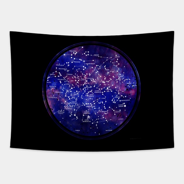 Star Map Tapestry by Sirenarts