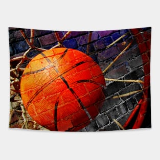 Basketball art print swoosh 104- basketball artwork Tapestry