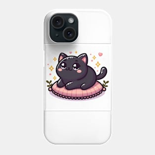 Kawaii Black Cat Phone Case