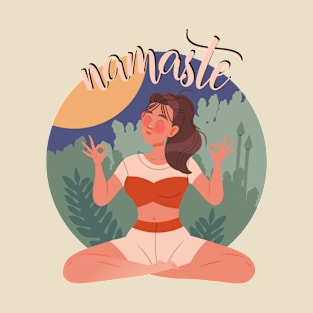 Namaste Yoga Workout Meditation Yoga Yoga Instructor Hatha Yoga T-Shirt