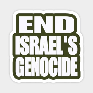 End Israel's GENOCIDE - White - Double-sided Magnet