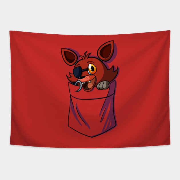 Foxy in my Pocket -ORIGINAL- Tapestry by TerraTerraCotta