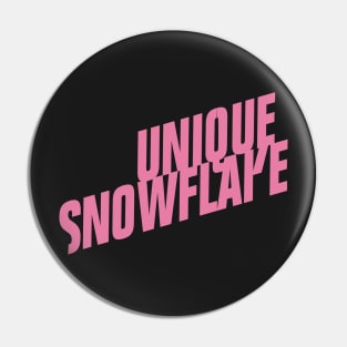 Unique Snowflake Fight Club logo Pin